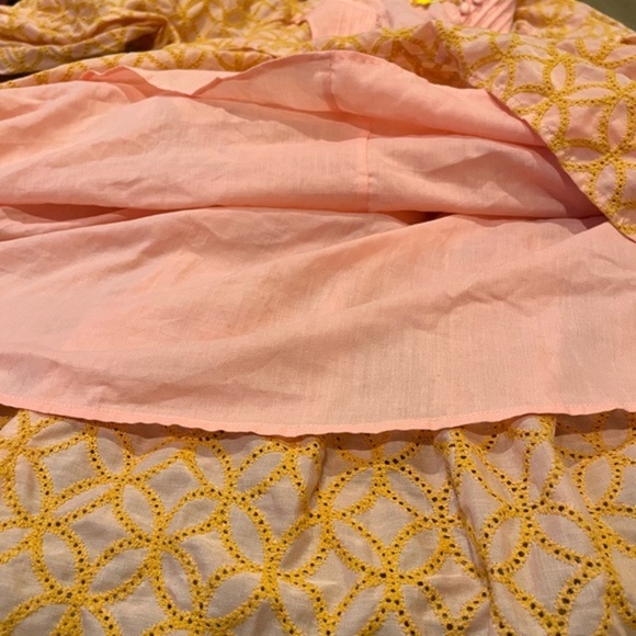 Ruffle Sleeve Tunic Mini Babydoll Button Down Dress size Large - Picture 11 of 11